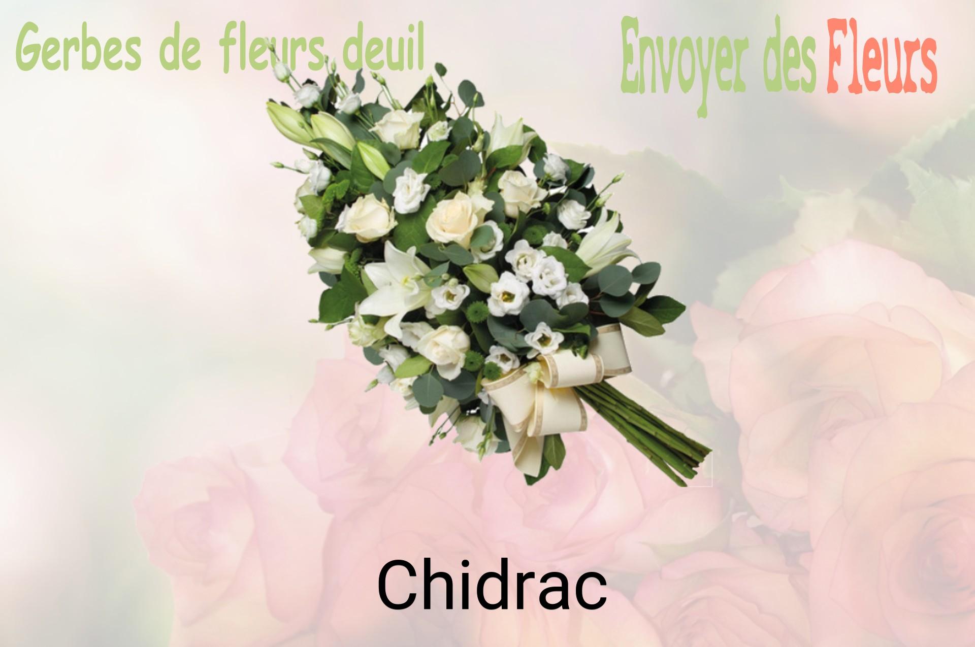 Gerbe de fleurs de deuil livrée à Chidrac